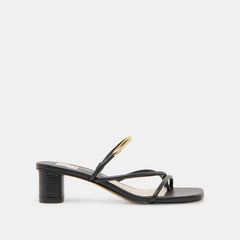 NAIRA HEELS BLACK LEATHER | Women Dolce Vita