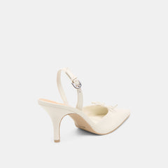 Hamya White Leather Heels | Women Dolce Vita