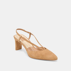 Ginay Lt Brown Suede Heels | Dolce Vita Women