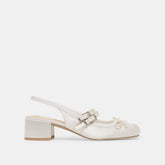 Loris True White Satin Heels | Dolce Vita Women