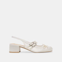 Loris True White Satin Heels | Dolce Vita Women