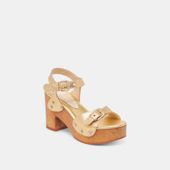 YANDY HEELS GOLD LEATHER | Dolce Vita Women