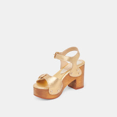 YANDY HEELS GOLD LEATHER | Dolce Vita Women