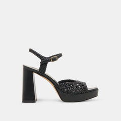 PEYTEN WIDE HEELS BLACK WOVEN STELLA | Dolce Vita Women