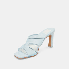 Gitel Wide Ice Blue Mesh Heels | Women Dolce Vita