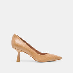 Briona Whiskey Embossed Leather Heels | Women Dolce Vita