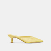 CLARA WIDE HEELS LEMON MESH | Women Dolce Vita