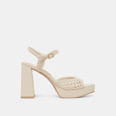 PEYTEN WIDE HEELS CREME WOVEN STELLA | Women Dolce Vita