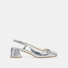 MELLI HEELS SILVER DISTRESSED LEATHER | Dolce Vita Women