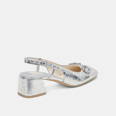 MELLI HEELS SILVER DISTRESSED LEATHER | Dolce Vita Women