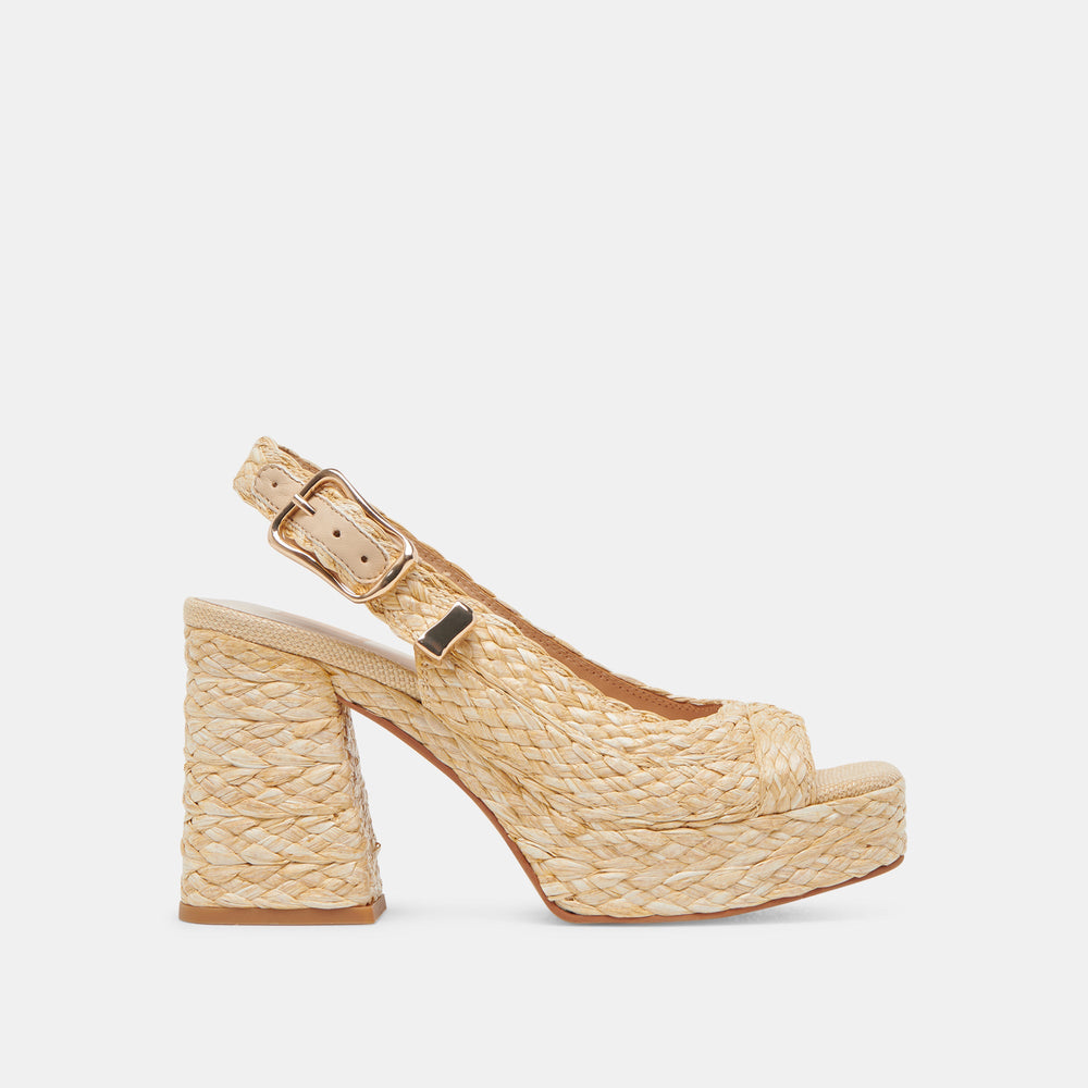 FLORES HEELS NATURAL RAFFIA | Women Dolce Vita