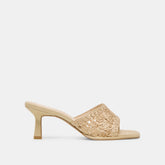 MAYLAH HEELS LIGHT GOLD MACRAME | Women Dolce Vita