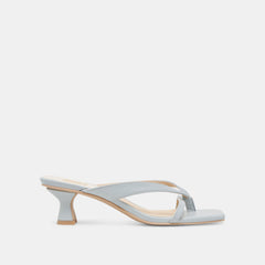 BREVEL WIDE HEELS LIGHT BLUE LEATHER | Women Dolce Vita