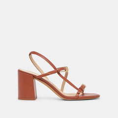 Faye Cognac Leather Heels | Women Dolce Vita