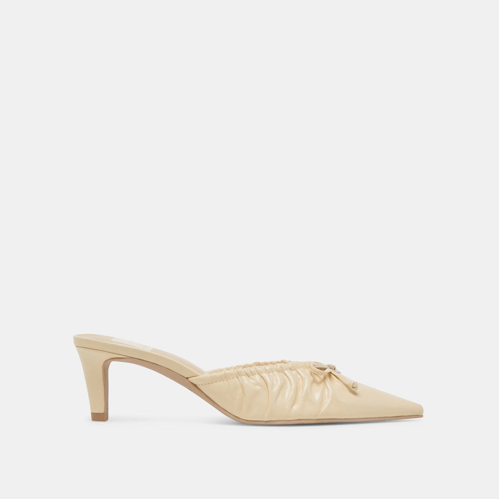 KAIRI MID HEELS LIGHT YELLOW CRINKLE PATENT | Dolce Vita Women