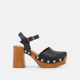 CLOVER HEELS BLACK LEATHER | Dolce Vita Women