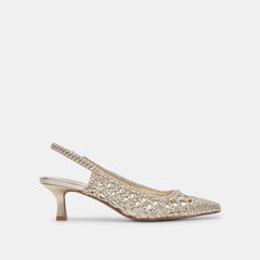 OLYMPA HEELS LIGHT GOLD METALLIC STELLA | Dolce Vita Women