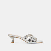 BRYANT HEELS SILVER DISTRESSED LEATHER | Dolce Vita Women