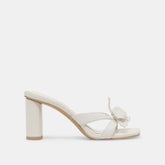 Nikil White Leather Heels | Women Dolce Vita