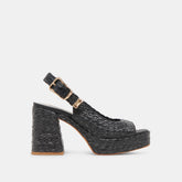 FLORES HEELS ONYX RAFFIA | Women Dolce Vita