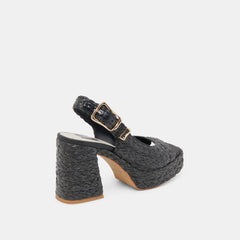 FLORES HEELS ONYX RAFFIA | Women Dolce Vita