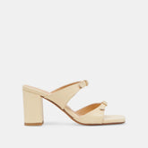 SHANE HEELS LIGHT YELLOW CRINKLE PATENT | Women Dolce Vita