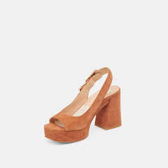 FLORES HEELS CARAMEL SUEDE | Dolce Vita Women