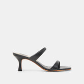 Genora Wide Black Leather Heels | Dolce Vita Women