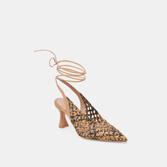 GESICA HEELS BLACK NATURAL WOVEN | Dolce Vita Women