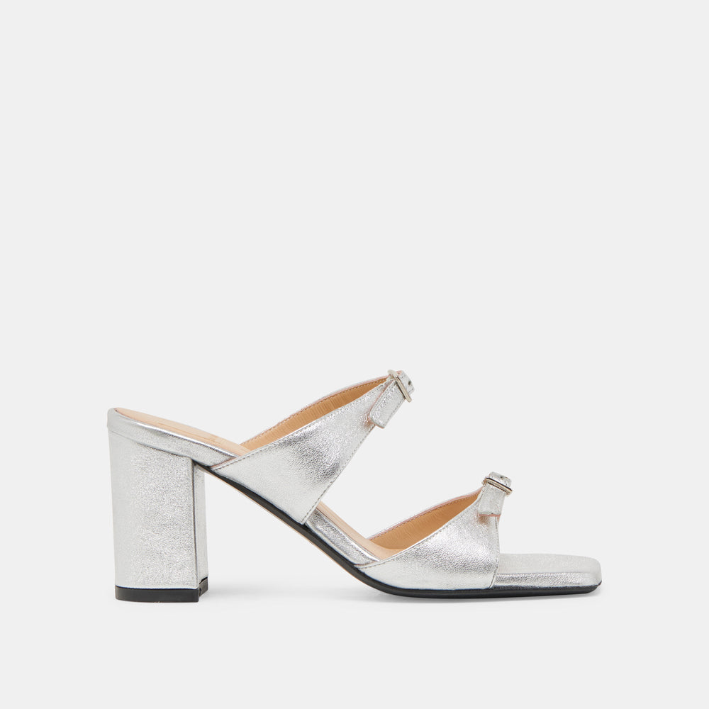 SHANE HEELS SILVER METALLIC LEATHER | Dolce Vita Women
