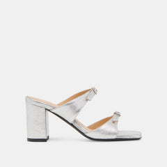 SHANE HEELS SILVER METALLIC LEATHER | Dolce Vita Women