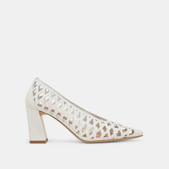Tanya Bone Woven Leather Heels | Women Dolce Vita
