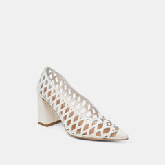 Tanya Bone Woven Leather Heels | Women Dolce Vita