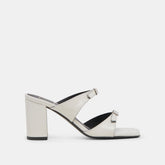 SHANE HEELS OFF WHITE CRINKLE PATENT | Women Dolce Vita