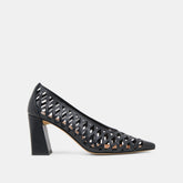 Tanya Black Woven Leather Heels | Dolce Vita Women