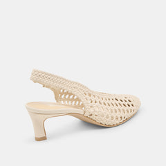 Fawne Creme Woven Stella Heels | Women Dolce Vita