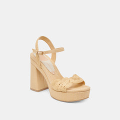 TINAYA HEELS LT NATURAL RAFFIA | Women Dolce Vita