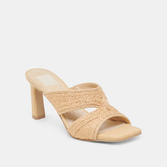 Gitel Lt Natural Raffia Heels | Women Dolce Vita