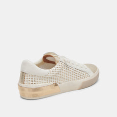 ZINA SNEAKERS BONE GOLD WOVEN | Dolce Vita Women