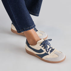 Merit White Navy Leather Sneakers | Dolce Vita Women