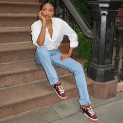 ZINA SNEAKERS BURGUNDY CRINKLE PATENT | Women Dolce Vita