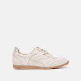Laini Off White Crackled Leather Sneakers | Women Dolce Vita