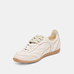 Laini Off White Crackled Leather Sneakers | Women Dolce Vita
