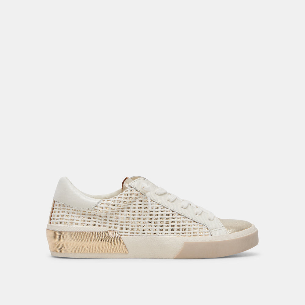 Zina Bone Gold Woven Wide Sneakers | Dolce Vita Women