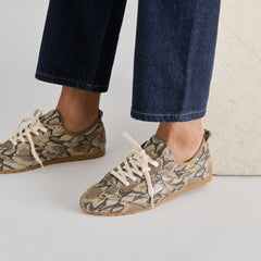 Viper Snake Print Embossed Leather Sneakers | Women Dolce Vita