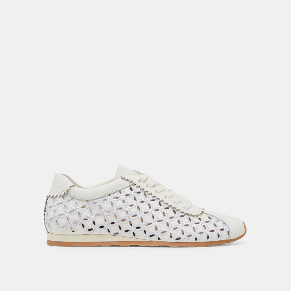 DANIE EYELET PERF SNEAKERS TRUE WHITE LEATHER | Dolce Vita Women