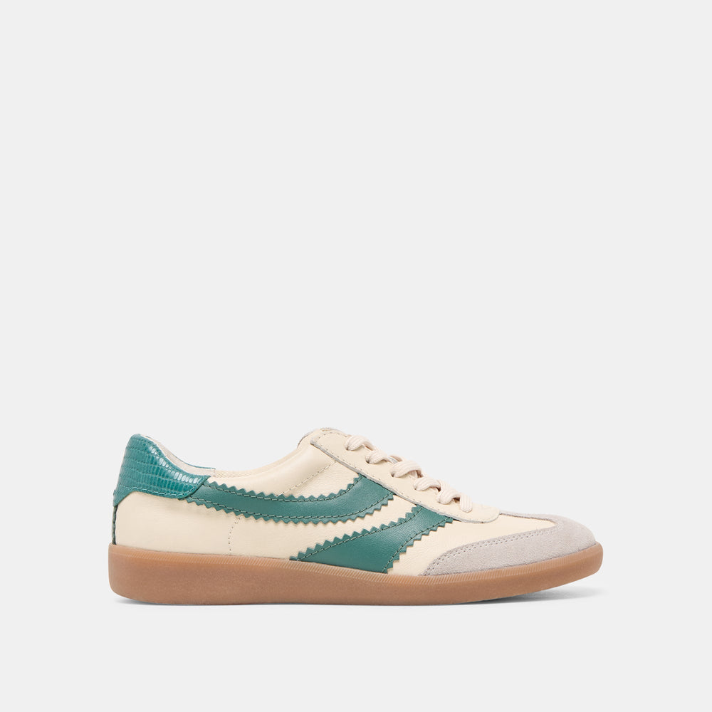 Merit White Green Leather Sneakers | Women Dolce Vita