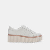 TIGER SNEAKERS WHITE LEATHER | Women Dolce Vita