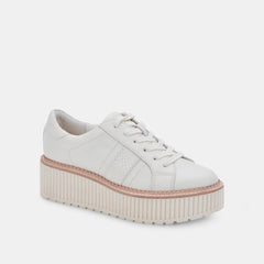 TIGER SNEAKERS WHITE LEATHER | Women Dolce Vita