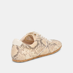 Dorie Natural Snake Embossed Leather Sneakers | Dolce Vita Women